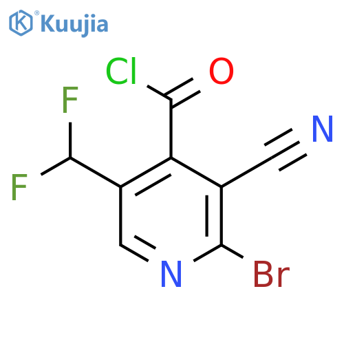 2-Bromo-3-cyano-5-(difluoromethyl)pyridine-4-carbonyl chloride structure