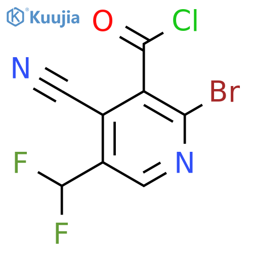 2-Bromo-4-cyano-5-(difluoromethyl)pyridine-3-carbonyl chloride structure