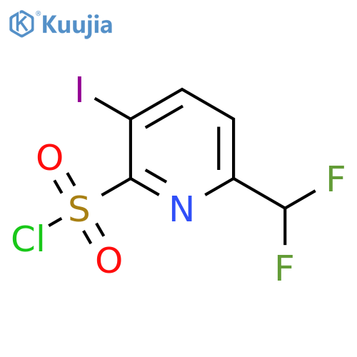 6-(Difluoromethyl)-3-iodopyridine-2-sulfonyl chloride structure