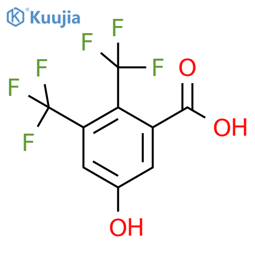 2,3-Bis(trifluoromethyl)-5-hydroxybenzoic acid structure