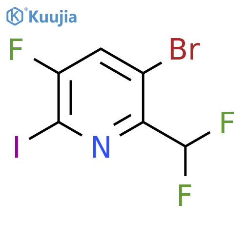 3-Bromo-2-(difluoromethyl)-5-fluoro-6-iodopyridine structure