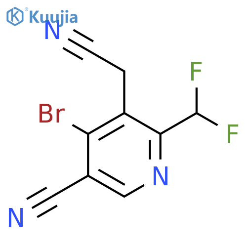 4-Bromo-5-cyano-2-(difluoromethyl)pyridine-3-acetonitrile structure