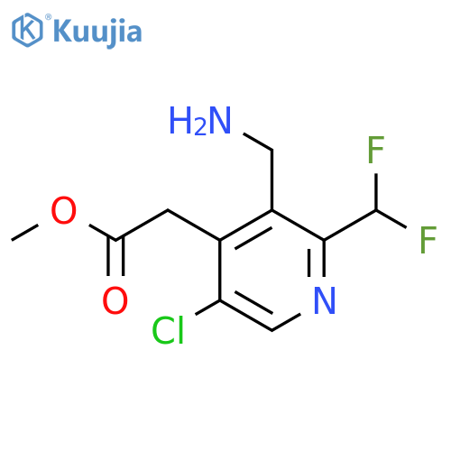 Methyl 3-(aminomethyl)-5-chloro-2-(difluoromethyl)pyridine-4-acetate structure