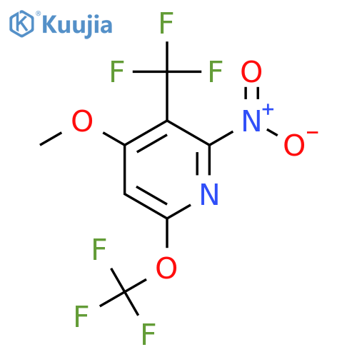 4-Methoxy-2-nitro-6-(trifluoromethoxy)-3-(trifluoromethyl)pyridine structure