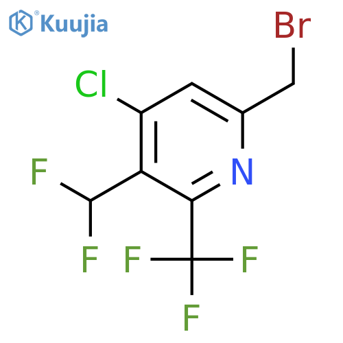 6-(Bromomethyl)-4-chloro-3-(difluoromethyl)-2-(trifluoromethyl)pyridine structure