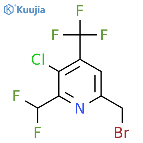 6-(Bromomethyl)-3-chloro-2-(difluoromethyl)-4-(trifluoromethyl)pyridine structure