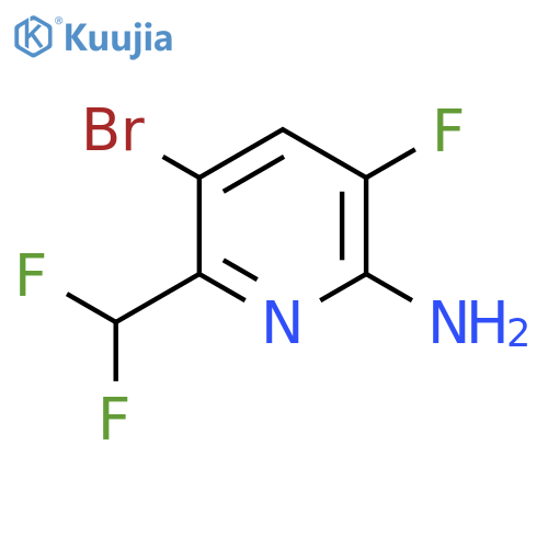 2-Amino-5-bromo-6-(difluoromethyl)-3-fluoropyridine structure