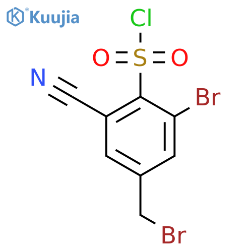 2-Bromo-4-bromomethyl-6-cyanobenzenesulfonyl chloride structure