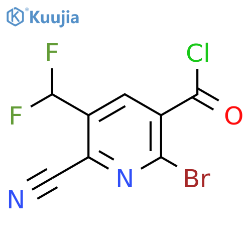 2-Bromo-6-cyano-5-(difluoromethyl)pyridine-3-carbonyl chloride structure