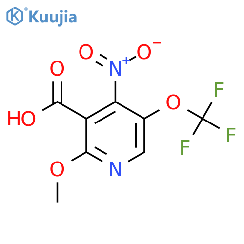 2-Methoxy-4-nitro-5-(trifluoromethoxy)pyridine-3-carboxylic acid structure