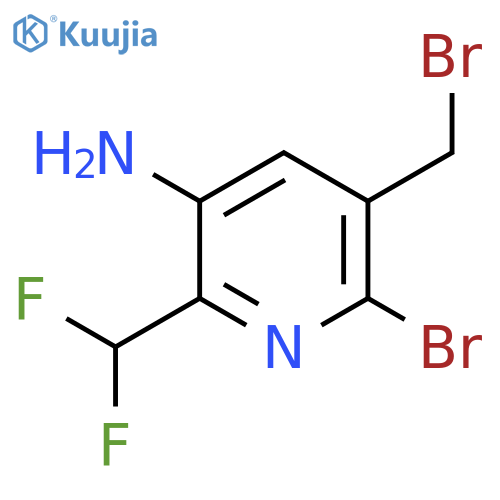 5-Amino-2-bromo-3-(bromomethyl)-6-(difluoromethyl)pyridine structure