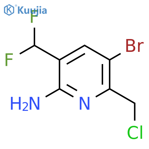 2-Amino-5-bromo-6-(chloromethyl)-3-(difluoromethyl)pyridine structure