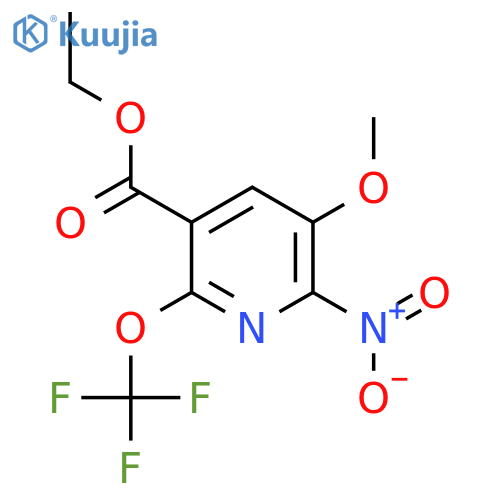 Ethyl 3-methoxy-2-nitro-6-(trifluoromethoxy)pyridine-5-carboxylate structure