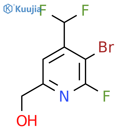 3-Bromo-4-(difluoromethyl)-2-fluoropyridine-6-methanol structure