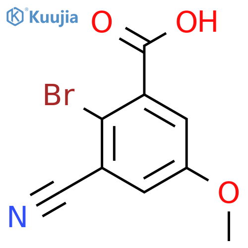 2-Bromo-3-cyano-5-methoxybenzoic acid structure