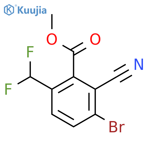 Methyl 3-bromo-2-cyano-6-(difluoromethyl)benzoate structure