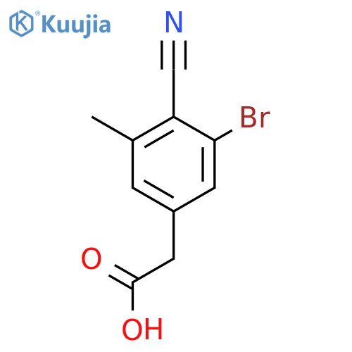 3-Bromo-4-cyano-5-methylphenylacetic acid structure