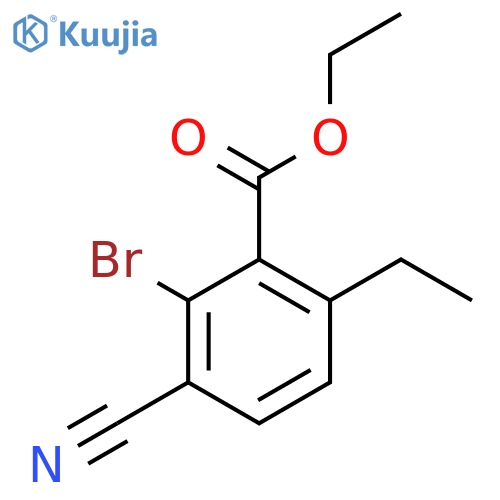 Ethyl 2-bromo-3-cyano-6-ethylbenzoate structure