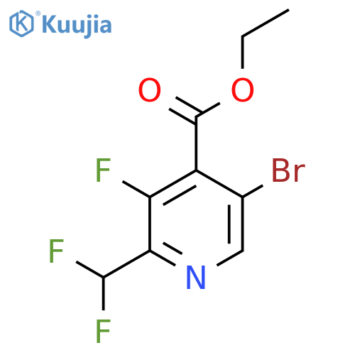 Ethyl 5-bromo-2-(difluoromethyl)-3-fluoropyridine-4-carboxylate structure