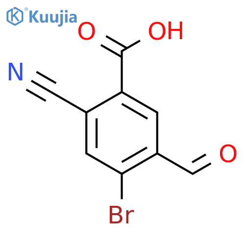 4-Bromo-2-cyano-5-formylbenzoic acid structure