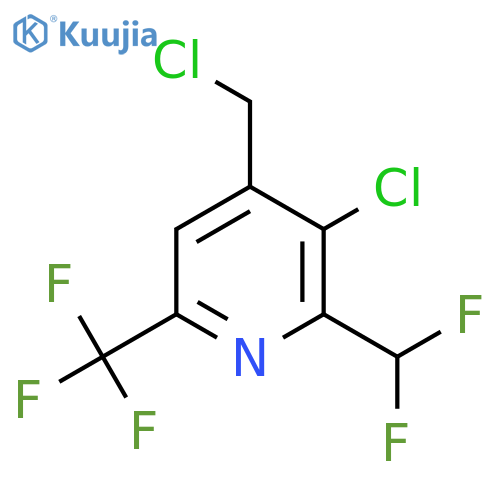 3-Chloro-4-(chloromethyl)-2-(difluoromethyl)-6-(trifluoromethyl)pyridine structure