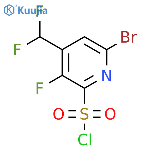 6-Bromo-4-(difluoromethyl)-3-fluoropyridine-2-sulfonyl chloride structure