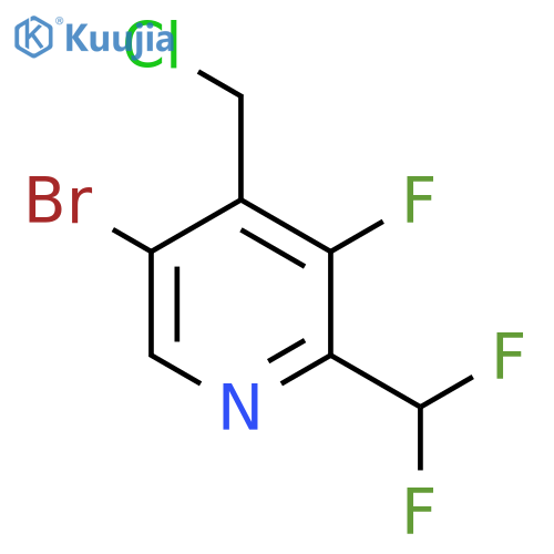 5-Bromo-4-(chloromethyl)-2-(difluoromethyl)-3-fluoropyridine structure