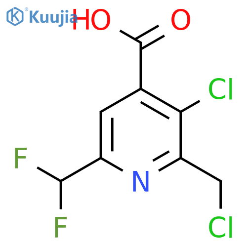 3-Chloro-2-(chloromethyl)-6-(difluoromethyl)pyridine-4-carboxylic acid structure