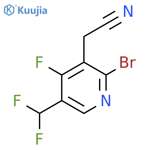 2-Bromo-5-(difluoromethyl)-4-fluoropyridine-3-acetonitrile structure