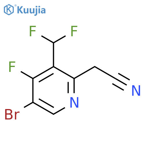 5-Bromo-3-(difluoromethyl)-4-fluoropyridine-2-acetonitrile structure