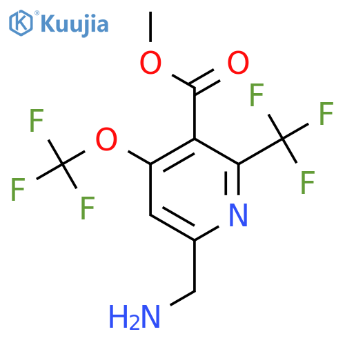 Methyl 6-(aminomethyl)-4-(trifluoromethoxy)-2-(trifluoromethyl)pyridine-3-carboxylate structure