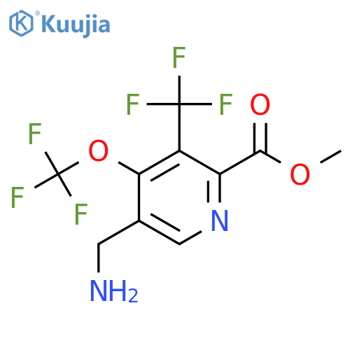 Methyl 5-(aminomethyl)-4-(trifluoromethoxy)-3-(trifluoromethyl)pyridine-2-carboxylate structure