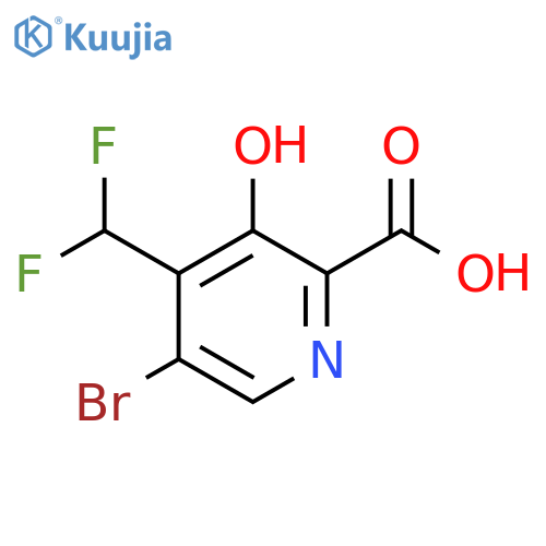 5-Bromo-4-(difluoromethyl)-3-hydroxypyridine-2-carboxylic acid structure