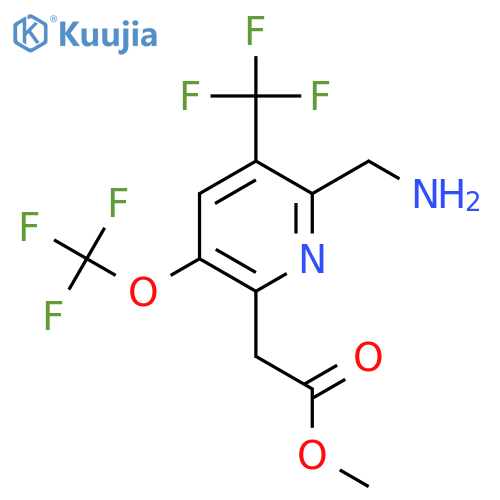 Methyl 2-(aminomethyl)-5-(trifluoromethoxy)-3-(trifluoromethyl)pyridine-6-acetate structure
