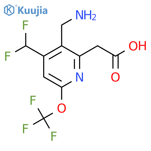 3-(Aminomethyl)-4-(difluoromethyl)-6-(trifluoromethoxy)pyridine-2-acetic acid structure