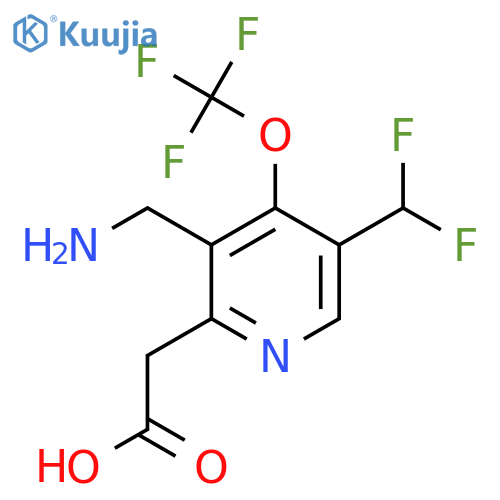 3-(Aminomethyl)-5-(difluoromethyl)-4-(trifluoromethoxy)pyridine-2-acetic acid structure