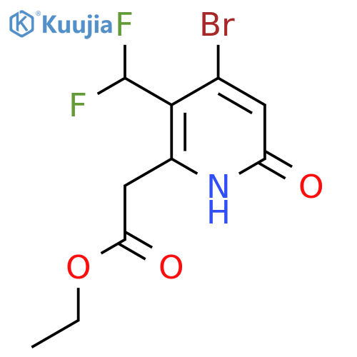 Ethyl 4-bromo-3-(difluoromethyl)-6-hydroxypyridine-2-acetate structure