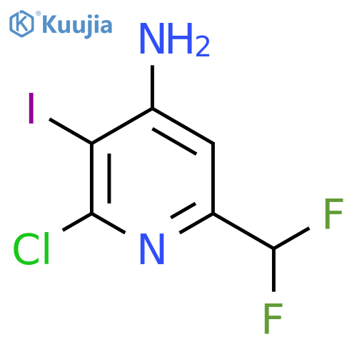 4-Amino-2-chloro-6-(difluoromethyl)-3-iodopyridine structure