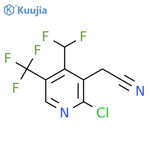 2-Chloro-4-(difluoromethyl)-5-(trifluoromethyl)pyridine-3-acetonitrile structure