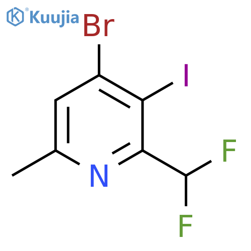 4-Bromo-2-(difluoromethyl)-3-iodo-6-methylpyridine structure