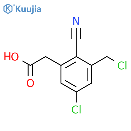 5-Chloro-3-chloromethyl-2-cyanophenylacetic acid structure