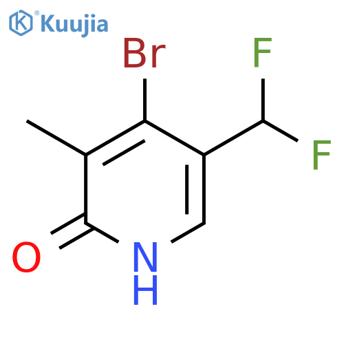 4-Bromo-5-(difluoromethyl)-2-hydroxy-3-methylpyridine structure