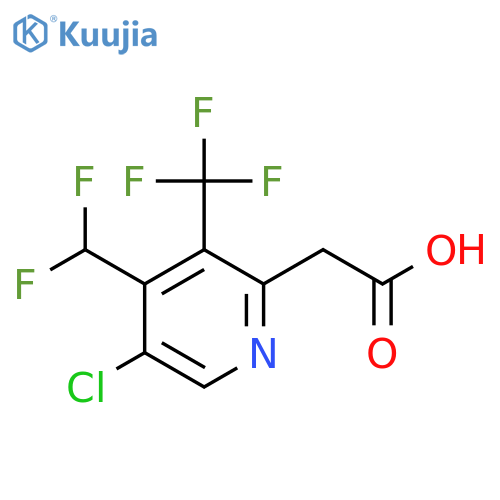5-Chloro-4-(difluoromethyl)-3-(trifluoromethyl)pyridine-2-acetic acid structure