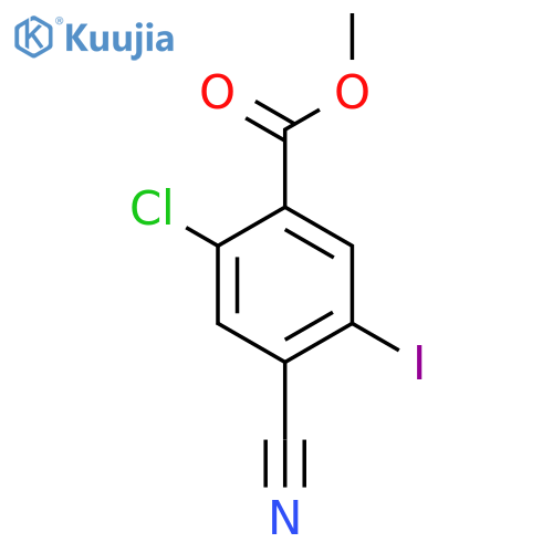 Methyl 2-chloro-4-cyano-5-iodobenzoate structure