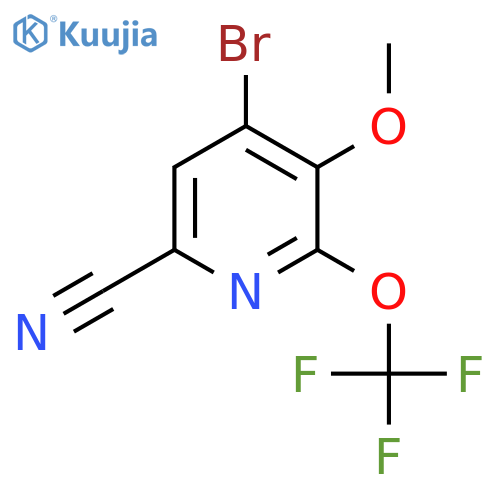 4-Bromo-6-cyano-3-methoxy-2-(trifluoromethoxy)pyridine structure