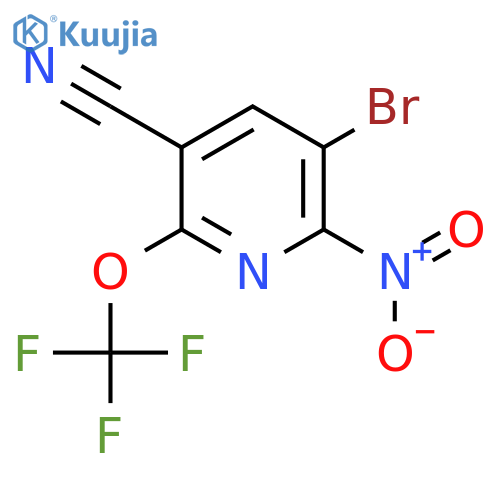 3-Bromo-5-cyano-2-nitro-6-(trifluoromethoxy)pyridine structure