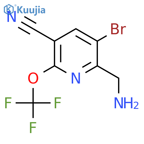 2-(Aminomethyl)-3-bromo-5-cyano-6-(trifluoromethoxy)pyridine structure