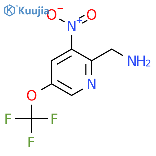 2-(Aminomethyl)-3-nitro-5-(trifluoromethoxy)pyridine structure