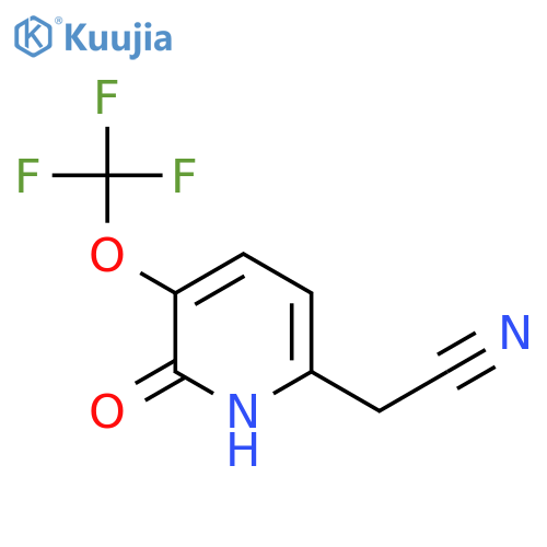 2-Hydroxy-3-(trifluoromethoxy)pyridine-6-acetonitrile structure