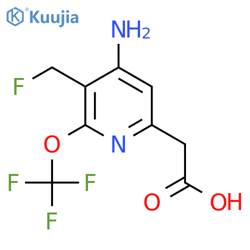 4-Amino-3-(fluoromethyl)-2-(trifluoromethoxy)pyridine-6-acetic acid structure